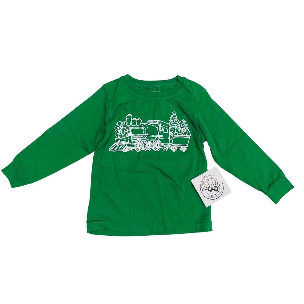 NWT M&KK Size M (8/10) Green Holiday Train Tee